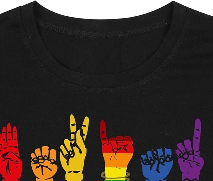 Be Kind T-Shirt for Women,Kindness Short Sleeve Inspirational Tee with sign language - Image 4
